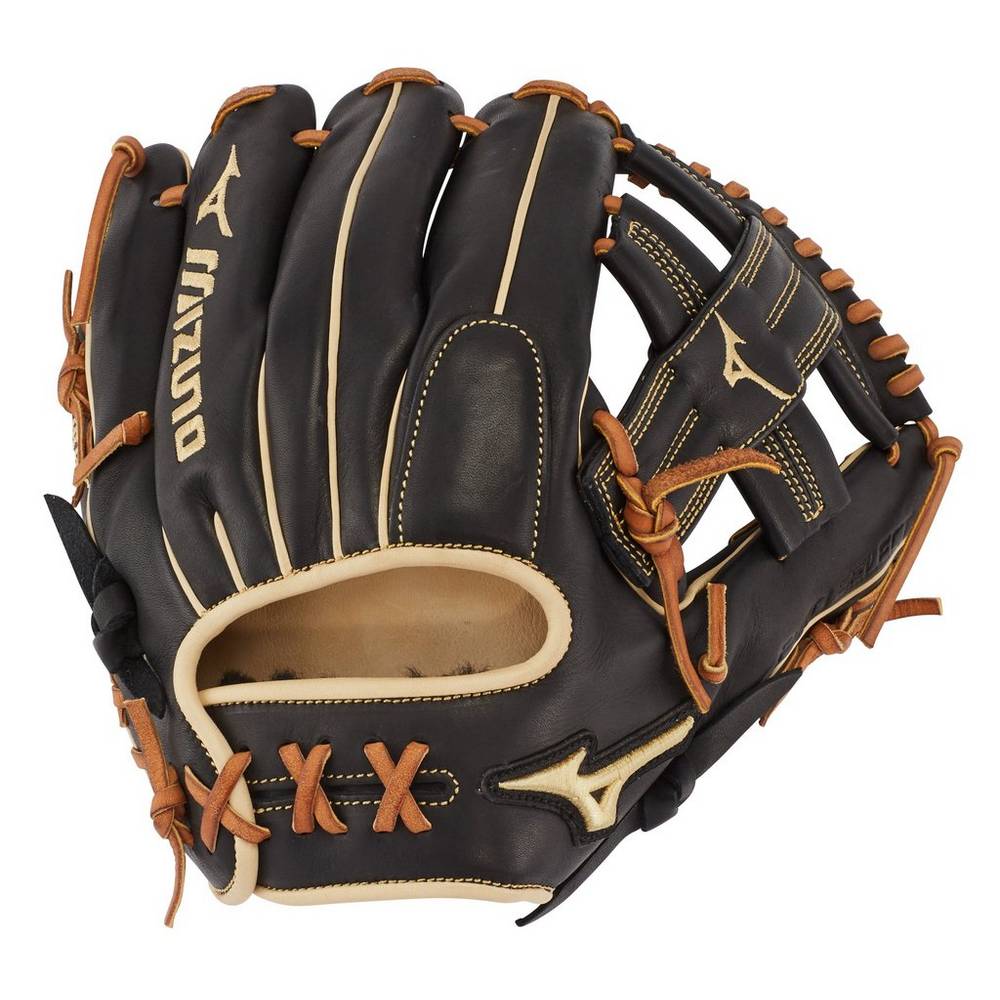 Mizuno Men's Pro Select Infield Baseball Glove 11.75" - Regular Pocket Black (312675-TGK)